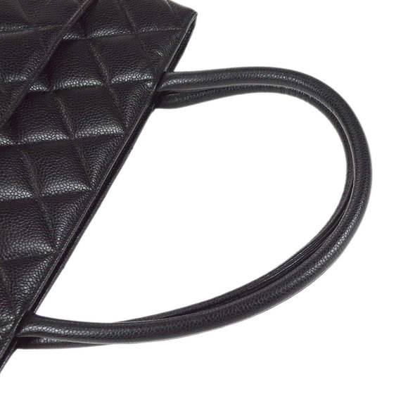 CHANEL Medallio Tote Handbag Black Caviar 77927 - Picture 5 of 10